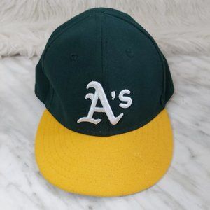 New Era Oakland Athletics Infant Green and Yellow Cap Fitted Trucker Hat